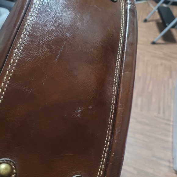 Coach Brown Patent Leather East-West Purse, Gold Hardware - Picture 10 of 10